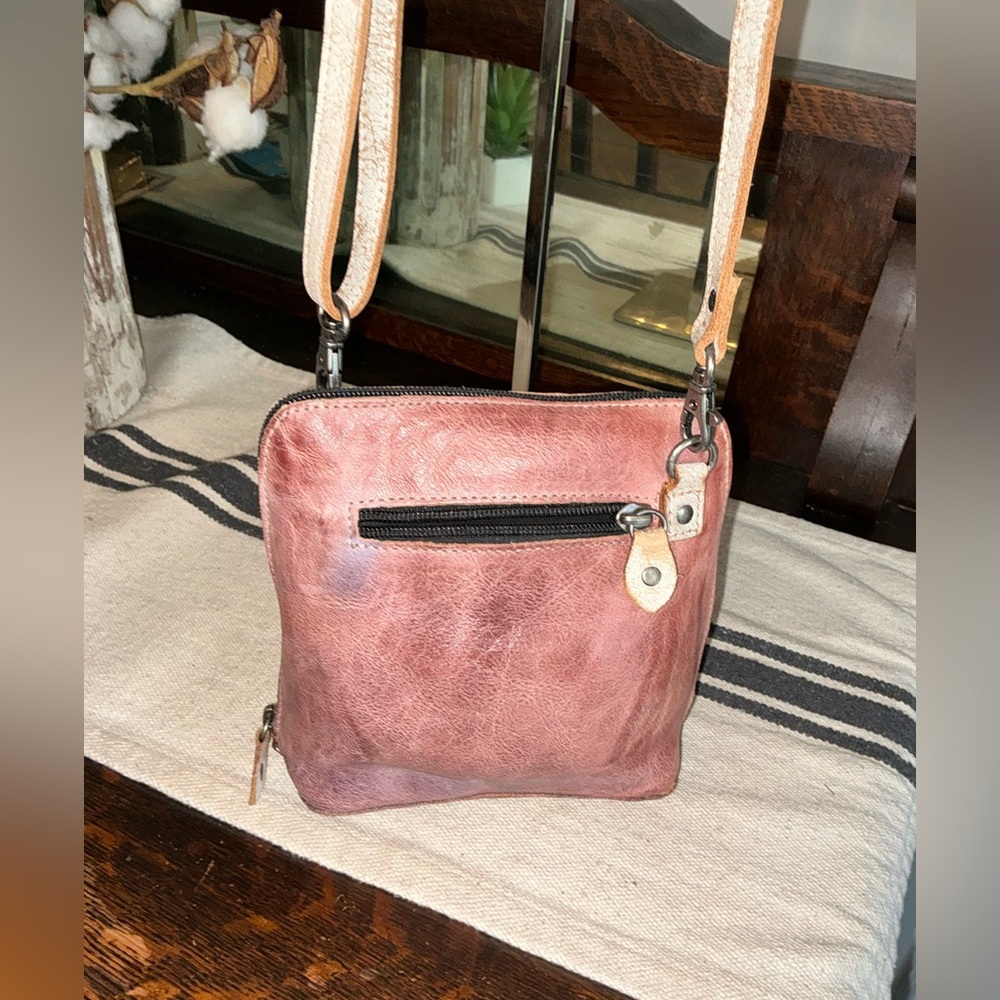 Bed Stu Leather Ventura Crossbody Bag Purple Lavender Nectar Lux Retail $155 - Picture 4 of 15